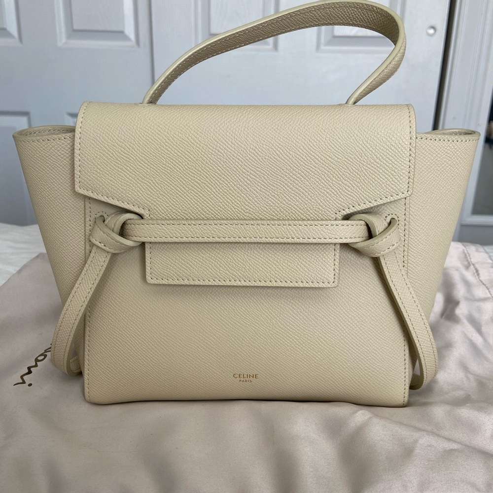Celine nano belt bag in grained calfskin